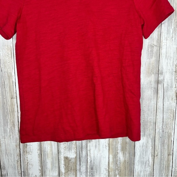 Talbots Vibrant Red V-Neck Tee - Picture 3 of 4